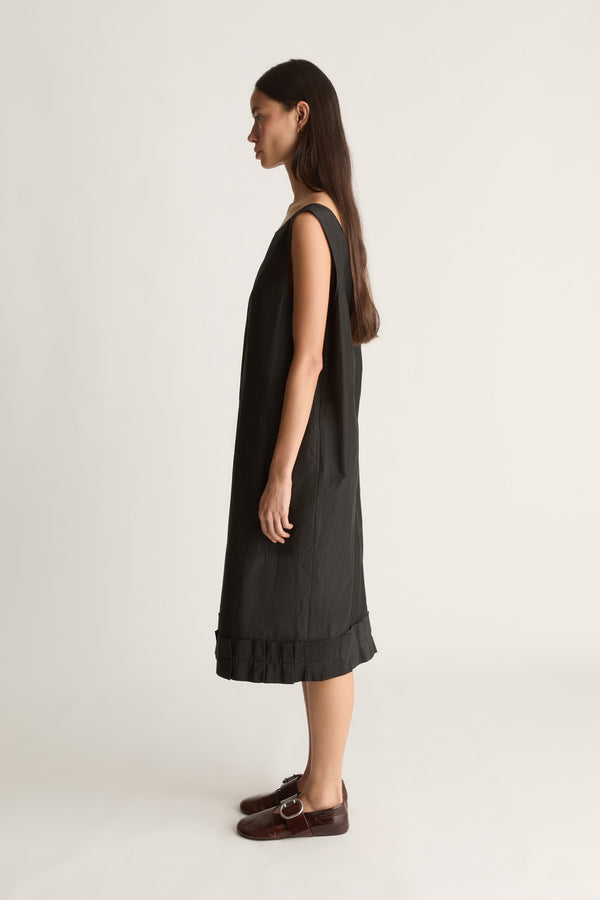 Nina Silk Ruffle Dress