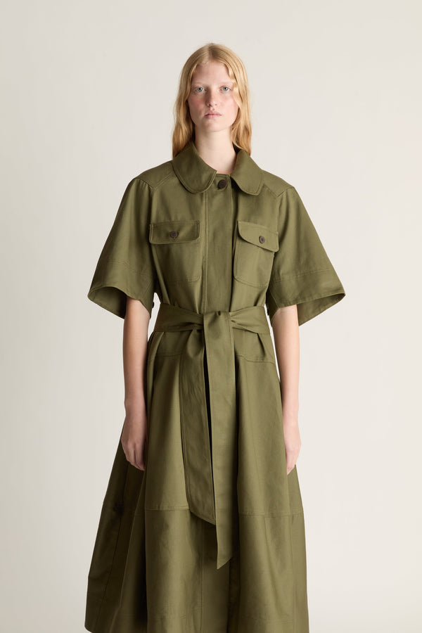 Harper Drill Shirt Dress