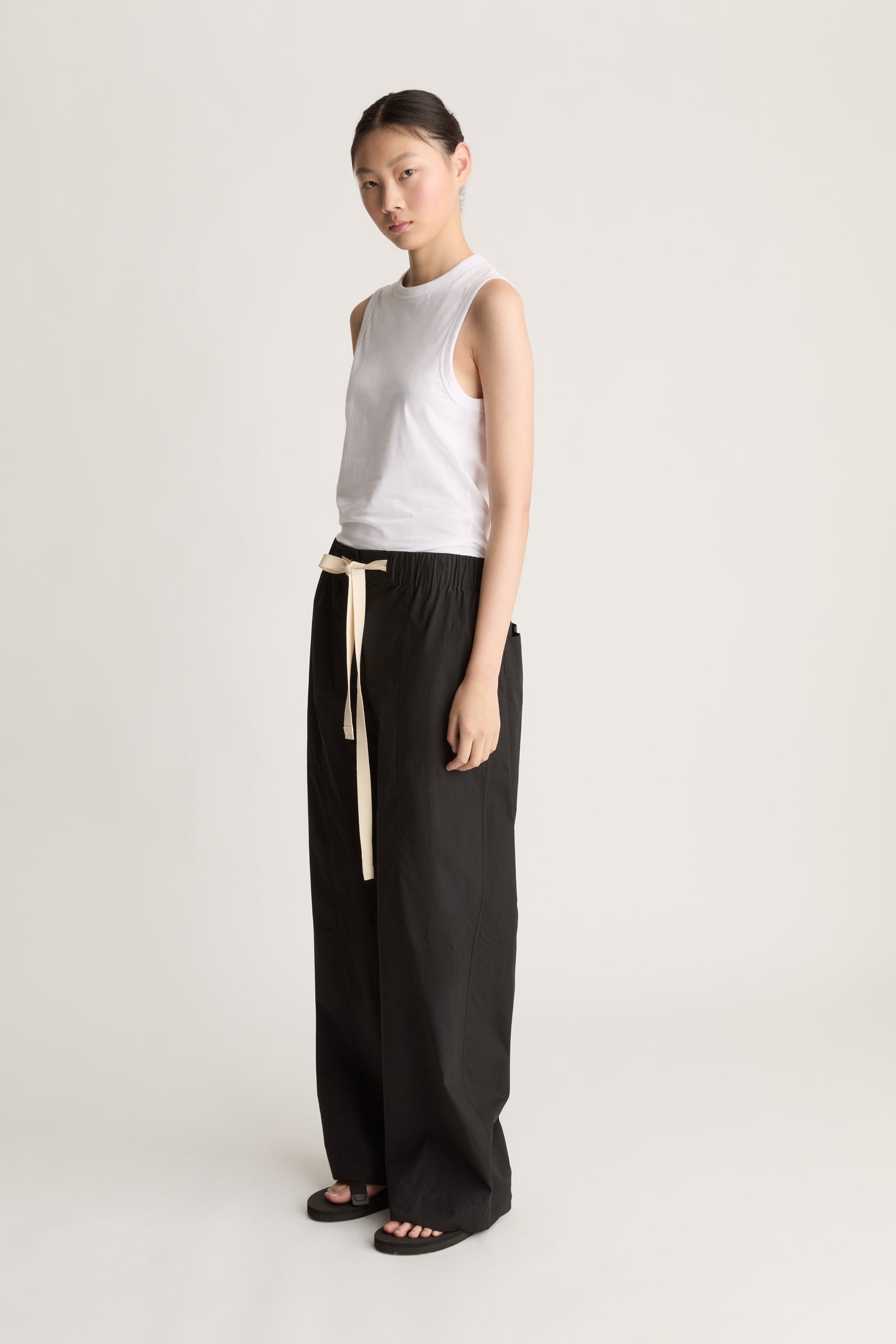 LM Poplin Wide Leg Pant