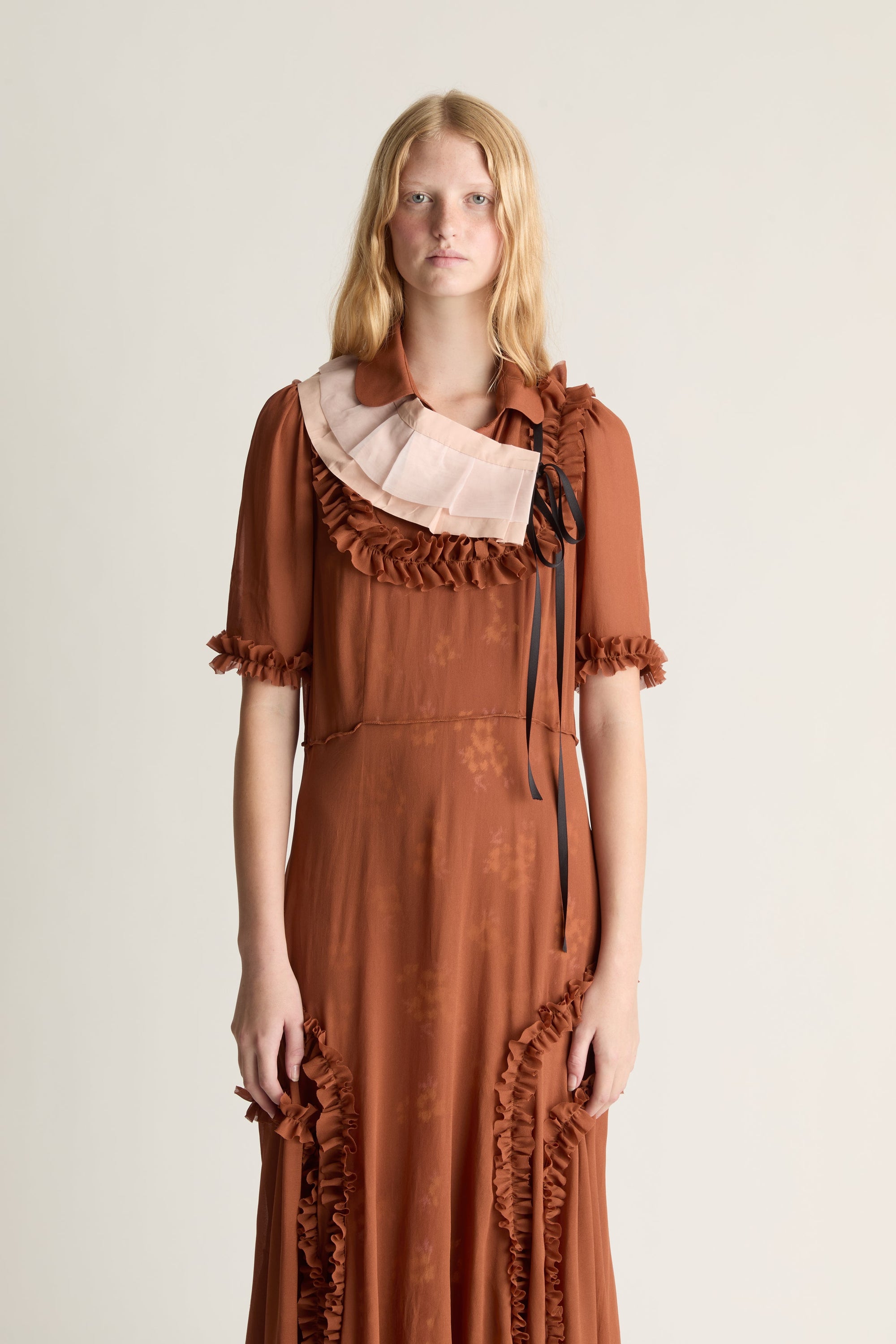 Evelyn Georgette Midi Dress