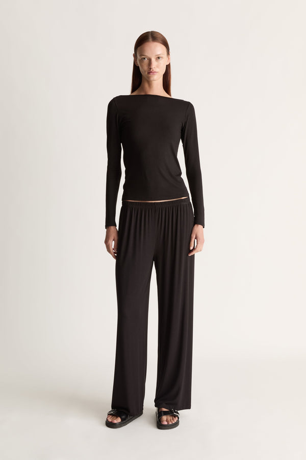 Bateau Long Sleeve in Black