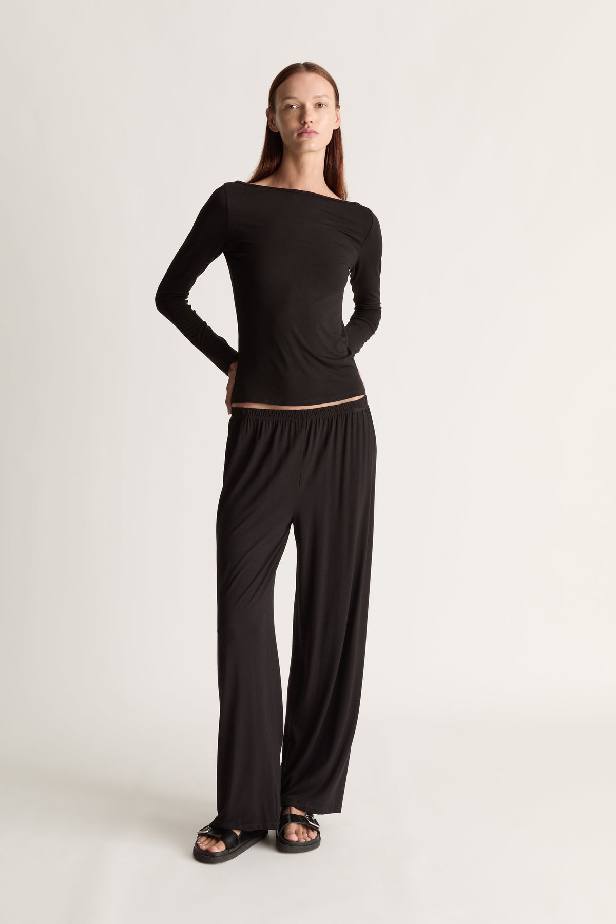 Bateau Long Sleeve in Black