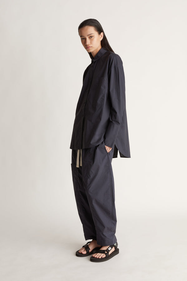 LM Poplin Long Sleeve Shirt Navy