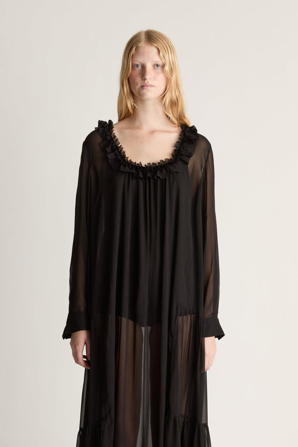 Evelyn Georgette LS Dress