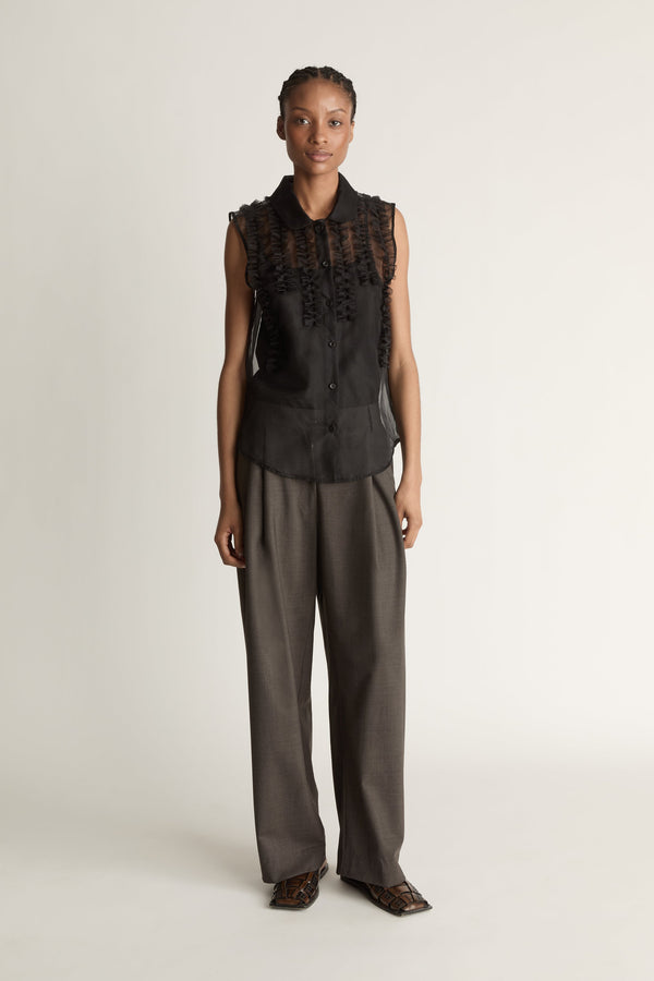 Innes Organza Ruffle Top