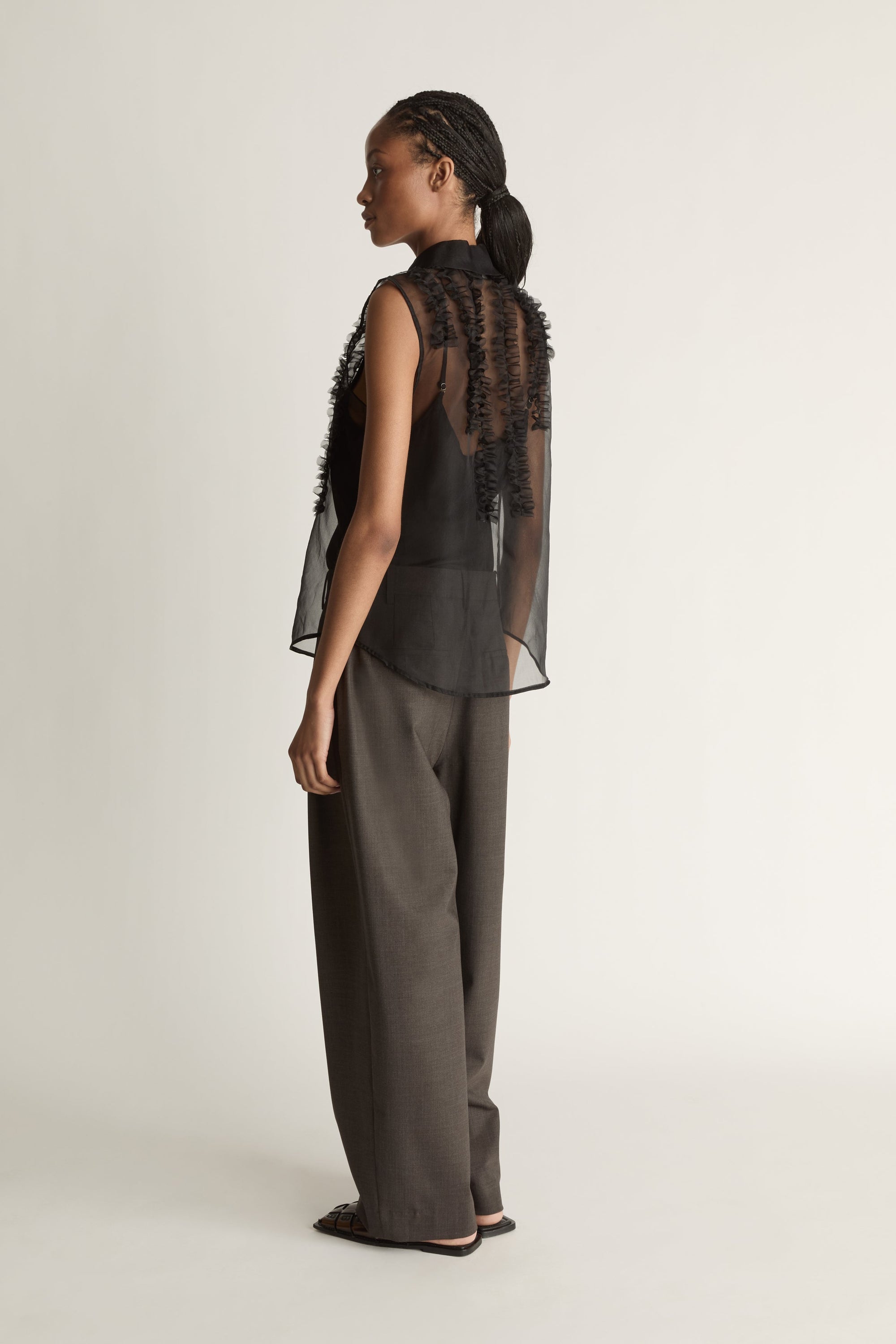 Innes Organza Ruffle Top