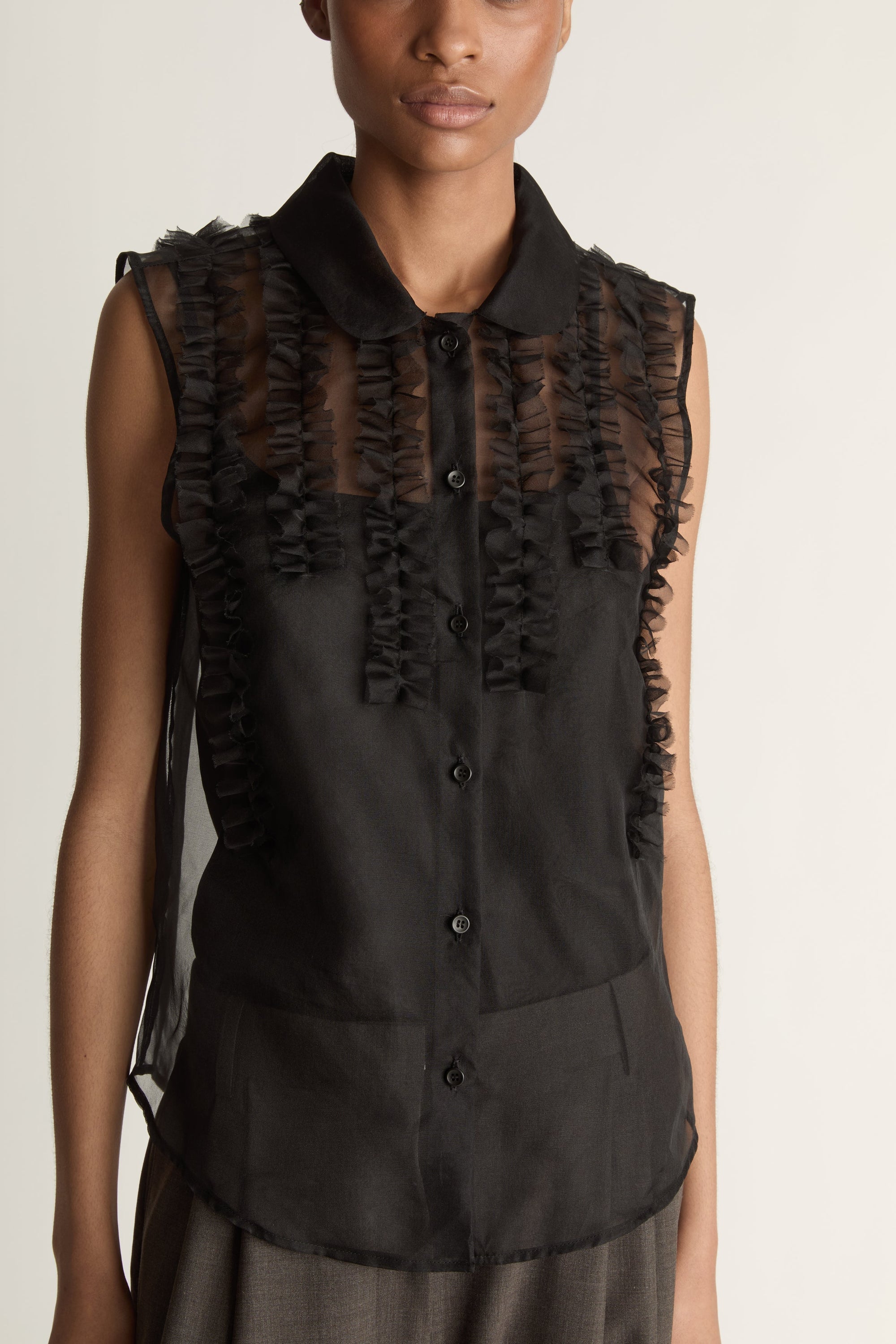 Innes Organza Ruffle Top