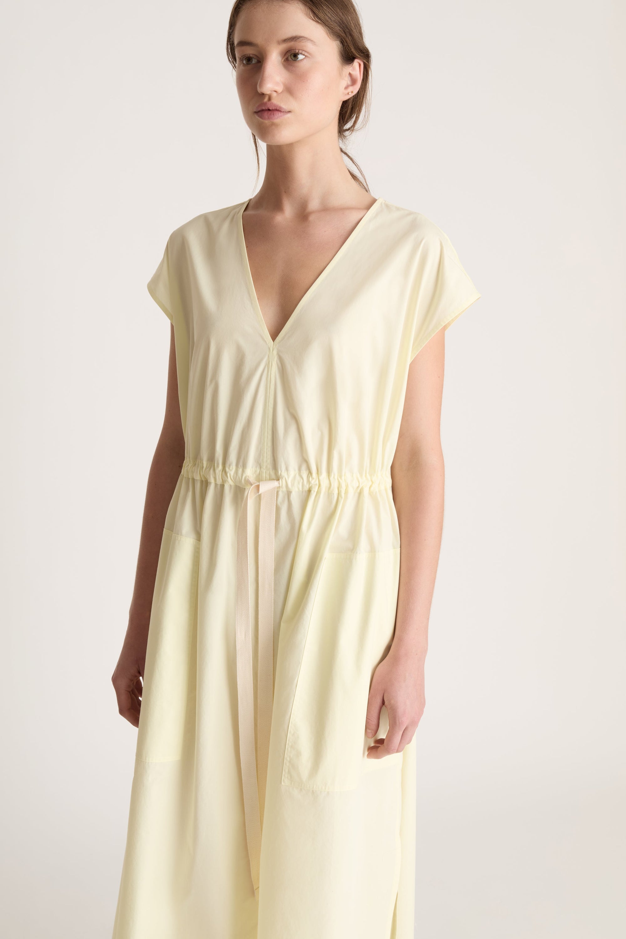 LM Poplin V Neck Dress