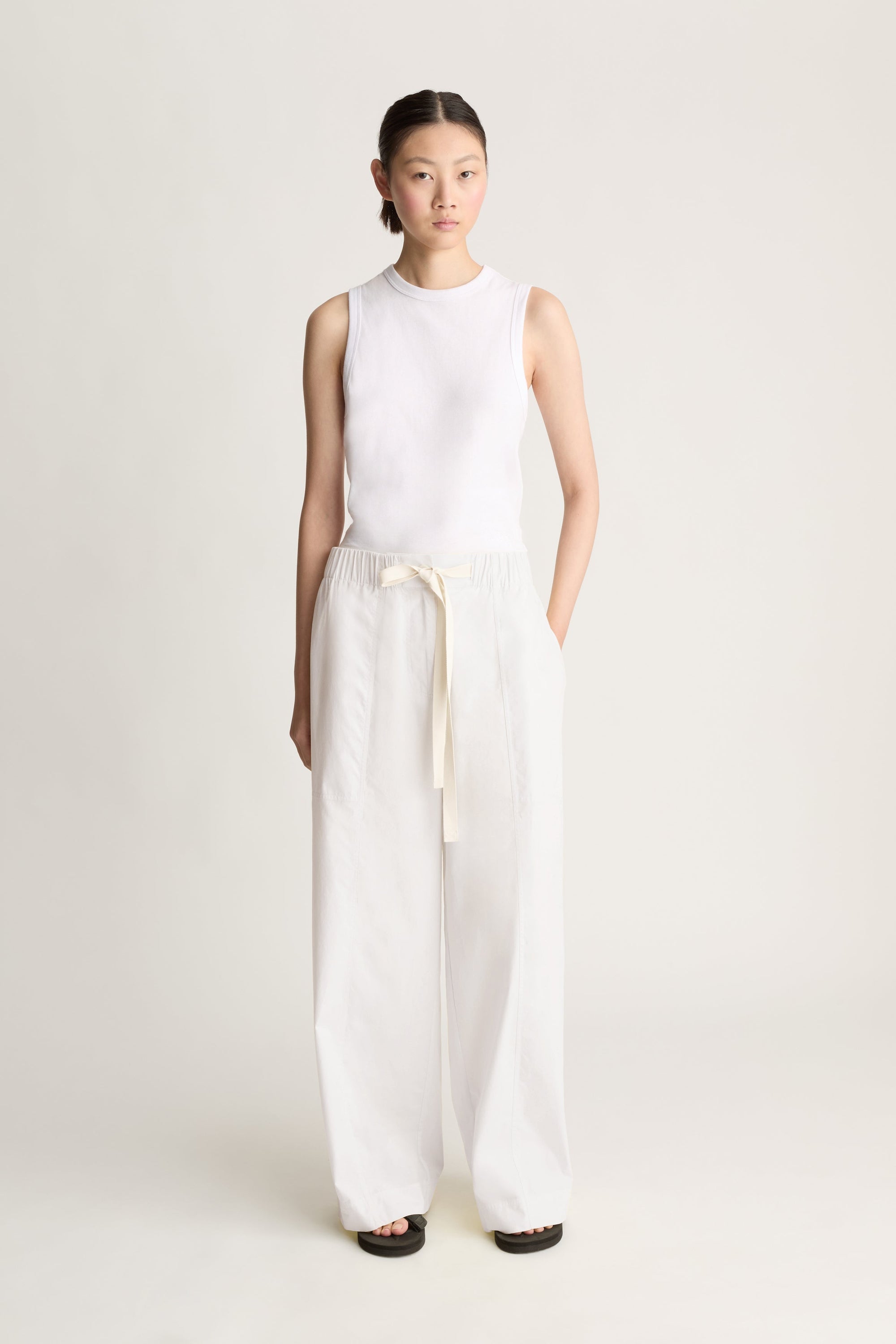 LM Poplin Wide Leg Pant