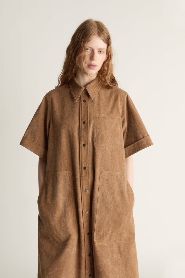 Lenny Canvas Shirt Dress