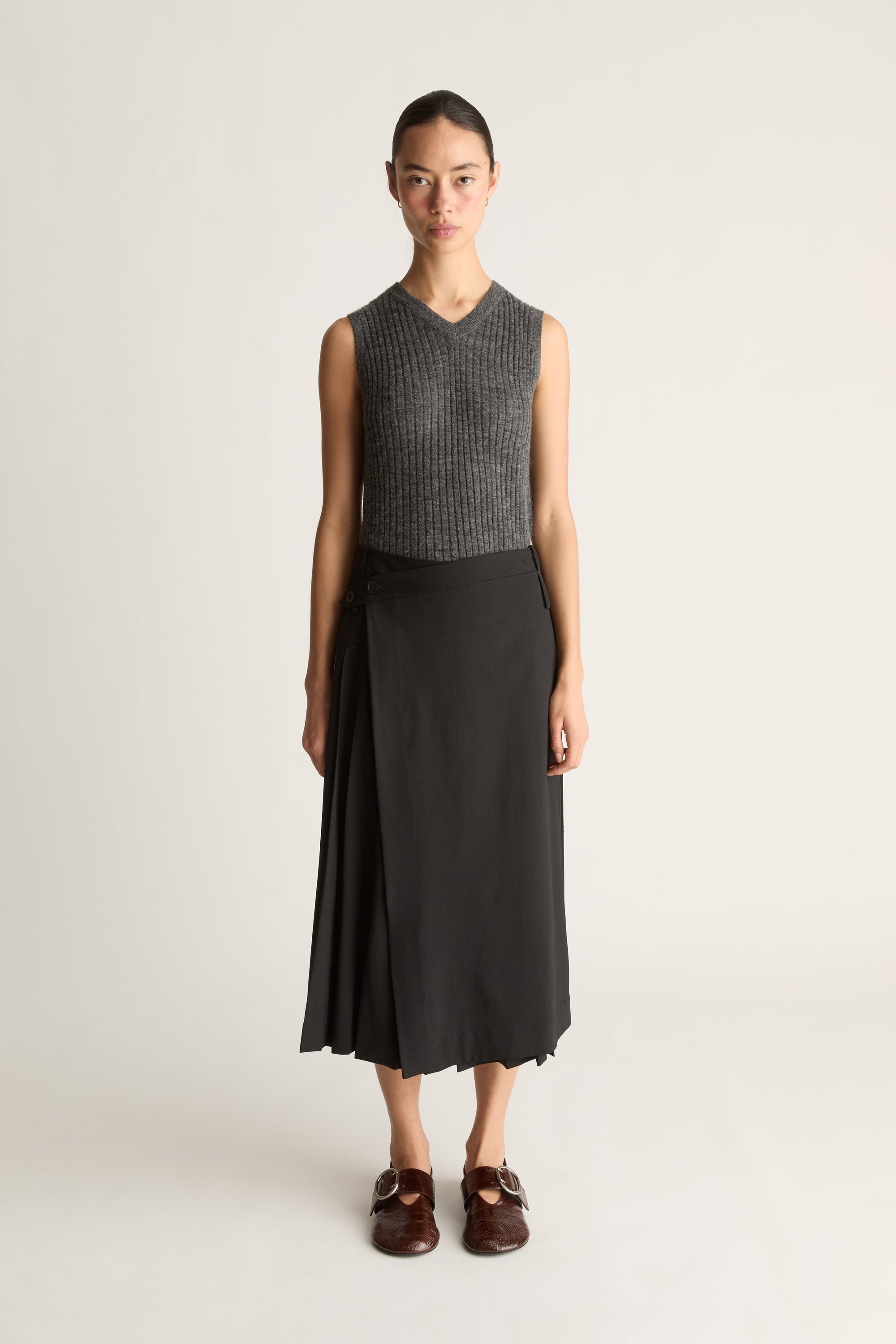 Myles Wool Pleat Skirt
