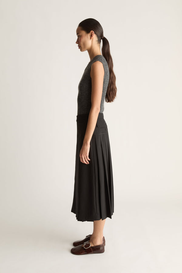 Myles Wool Pleat Skirt