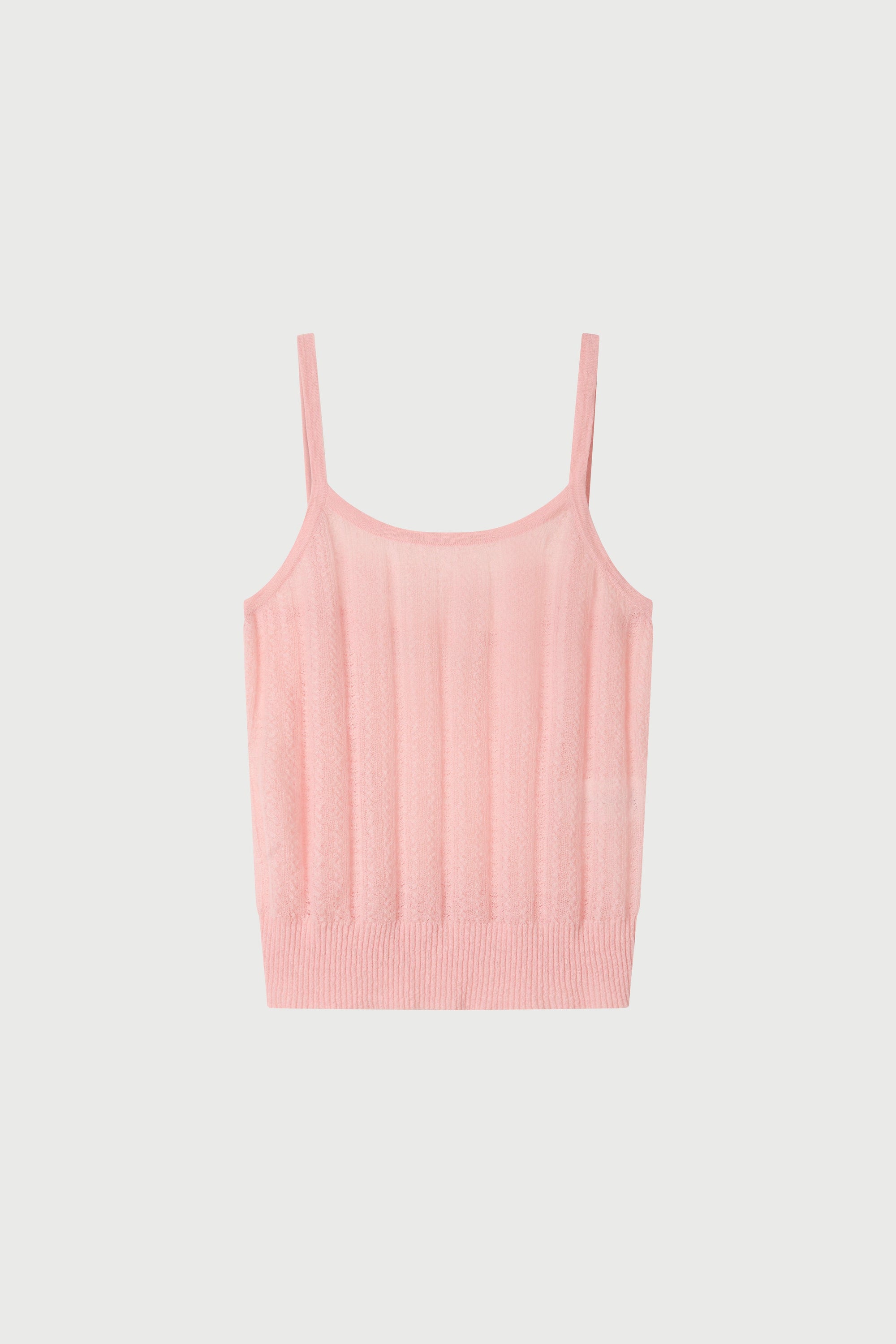 Pink tank top on a light gray background
