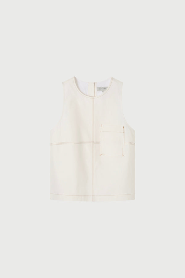 White blouse on a light beige background