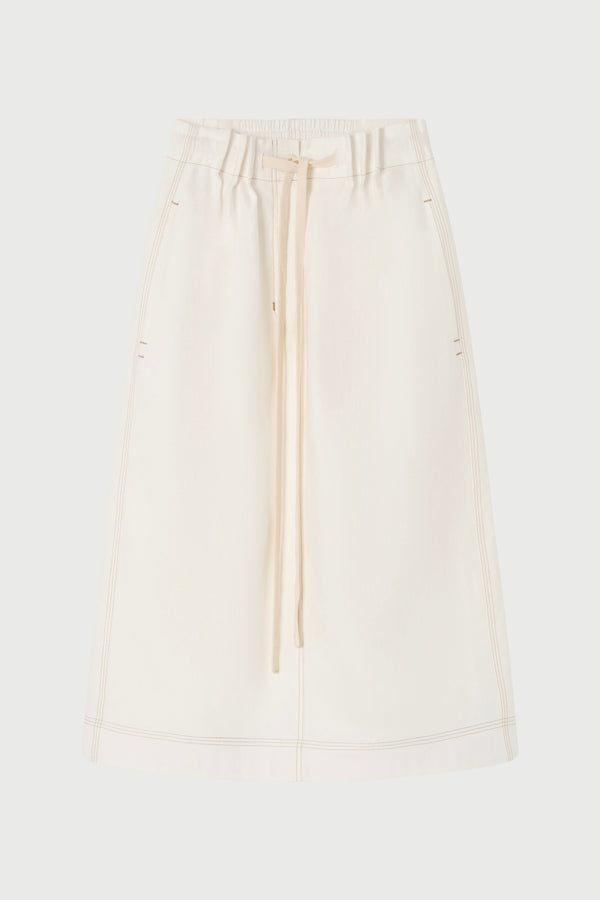 Beige skirt on a white background