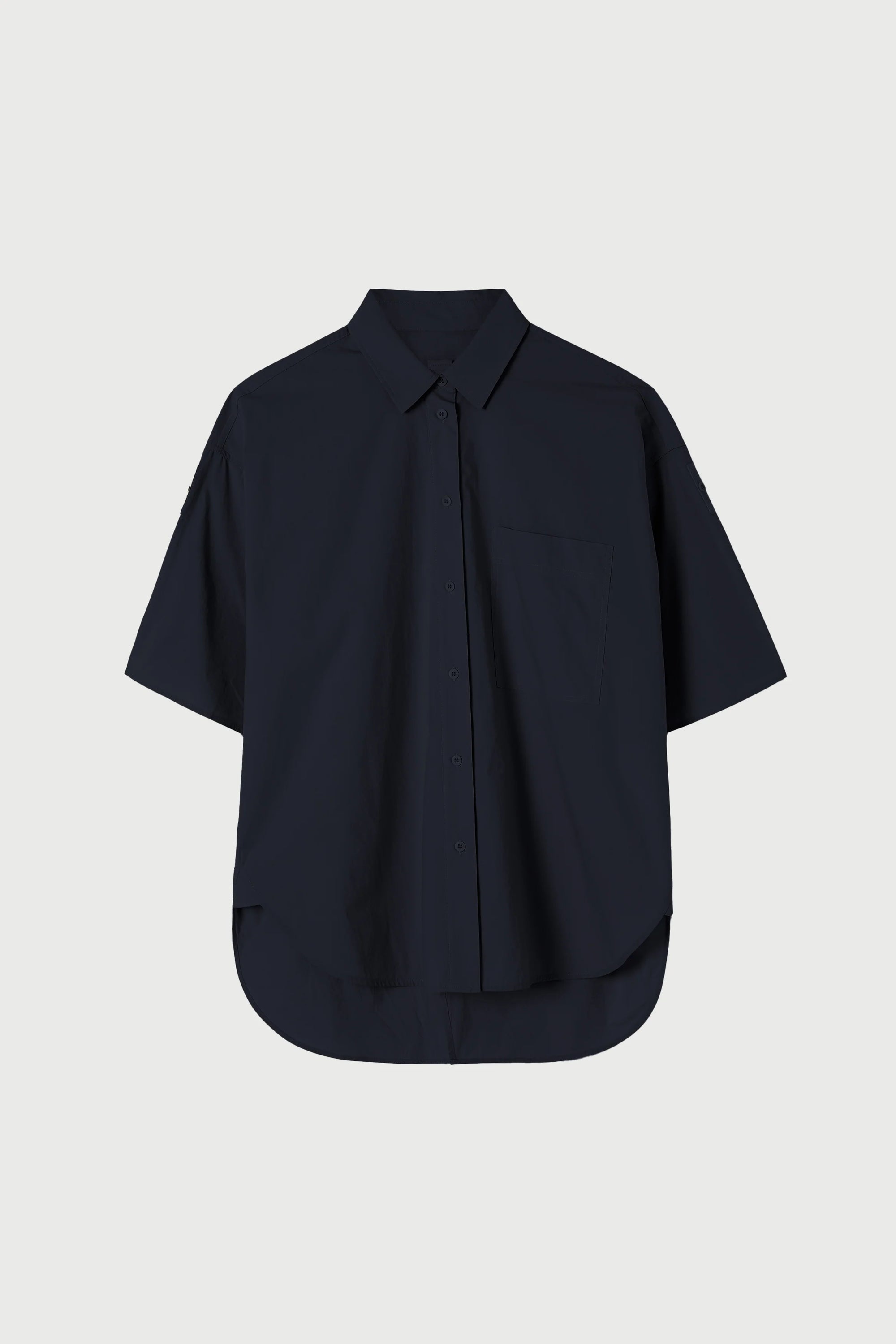 LM Poplin SS Shirt in Navy