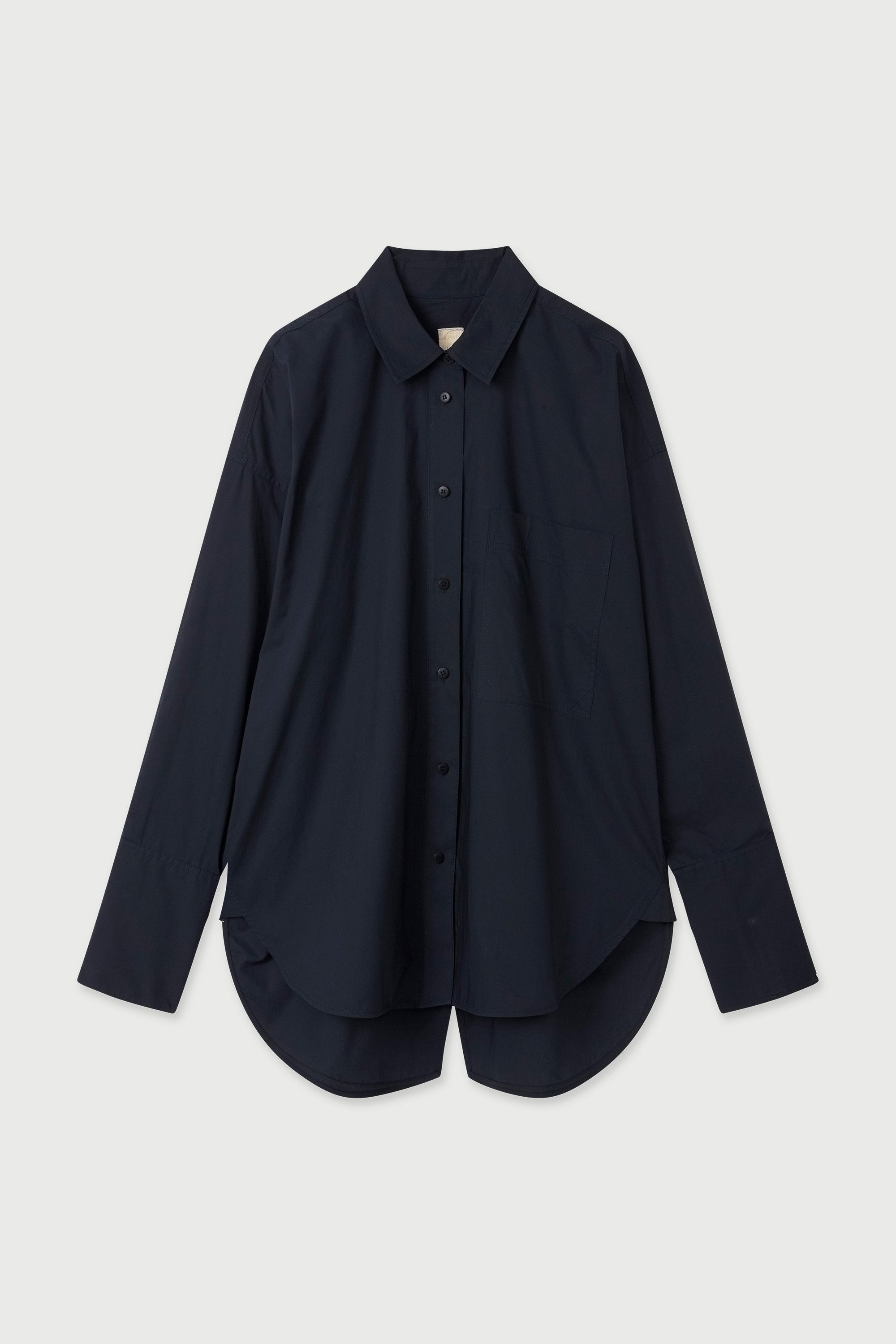 LM Poplin Long Sleeve Shirt Navy