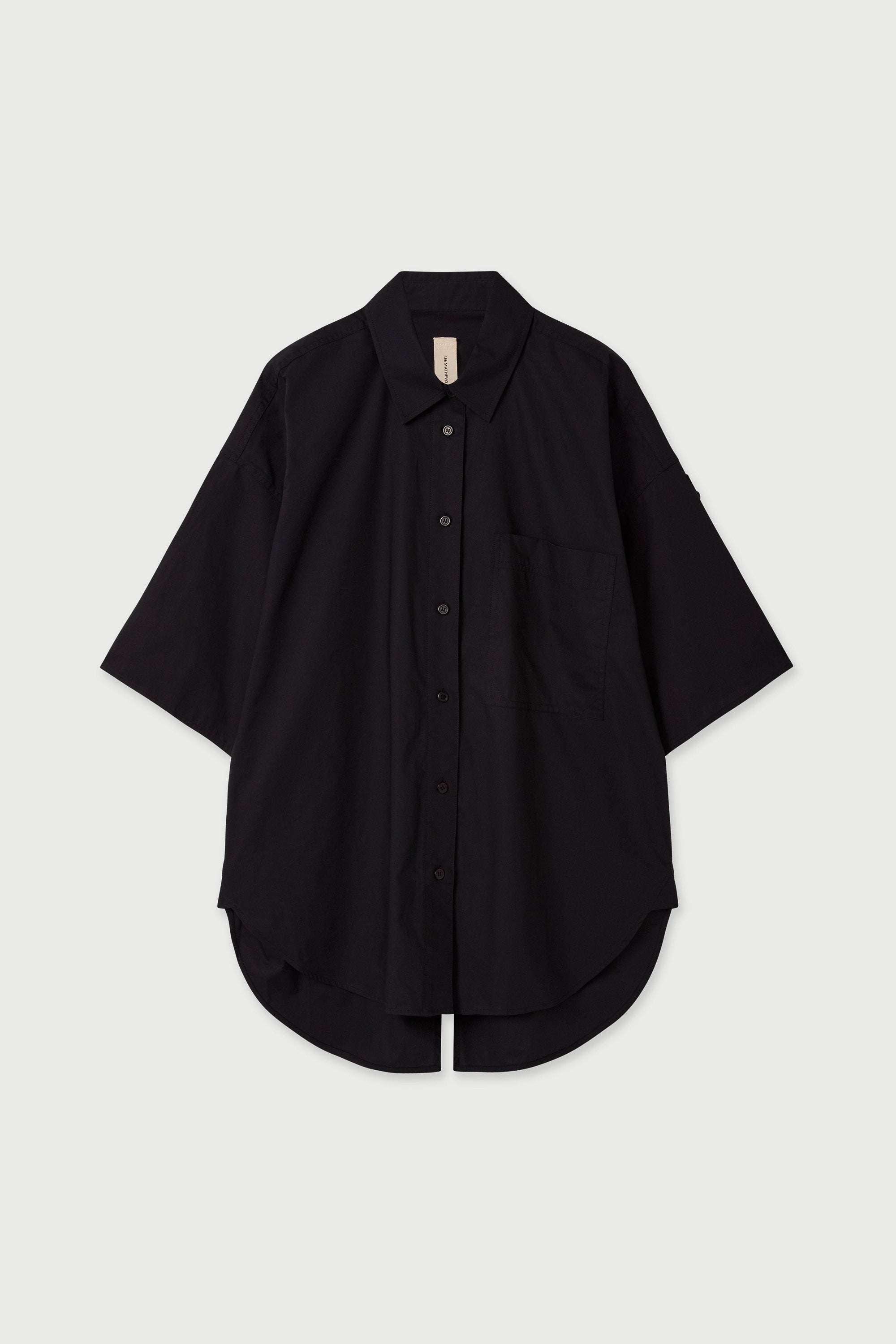 LM Poplin Short Sleeve Shirt Black