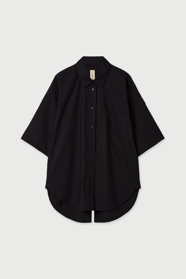 LM Poplin Short Sleeve Shirt Black